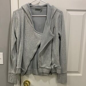 Athleta Gray Zip-Up Hoodie XS
